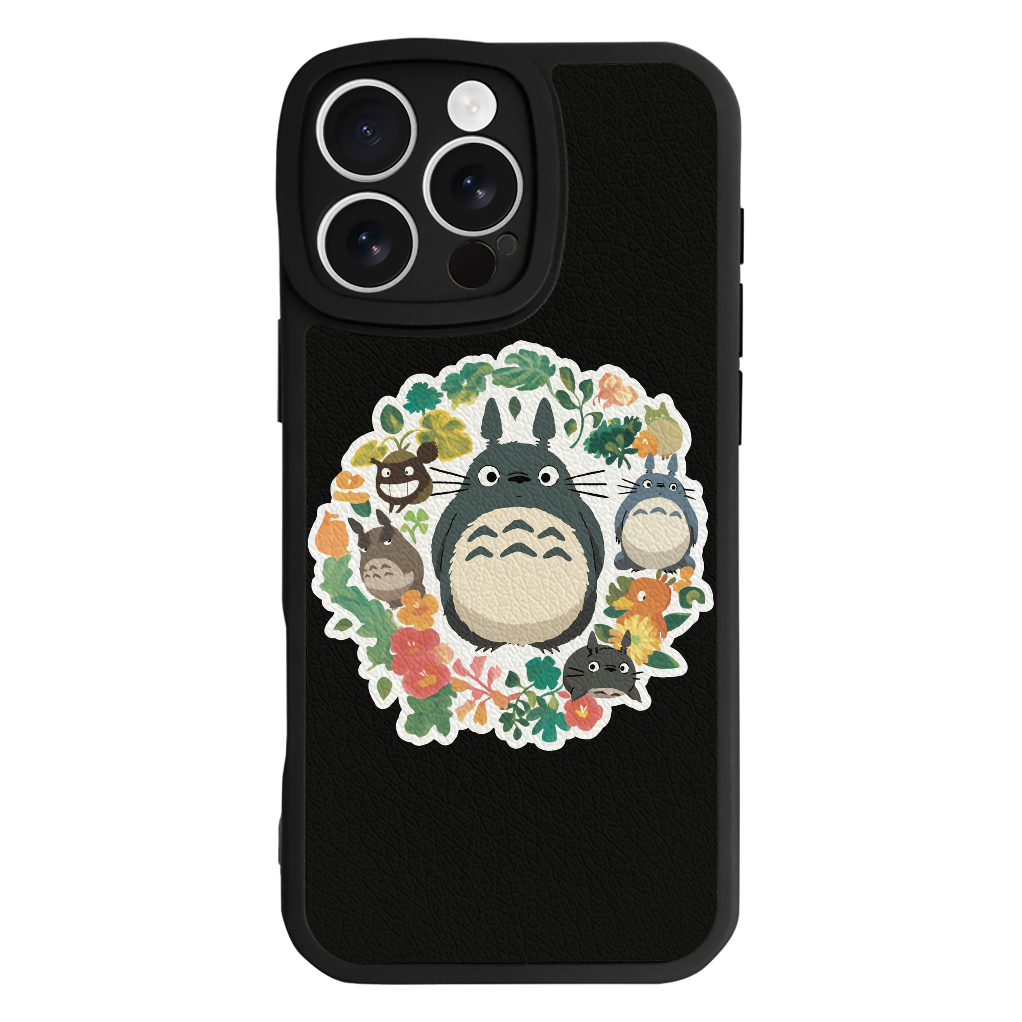 （画像用） となりのトトロ 草壁メイ 草壁サツキ My Neighbor Totoro Satsuki Kusakabe Mei Kusakabe 【iPhone 16シリーズ対応】シリコンスマホケース（レザー調） 材質：シリコン